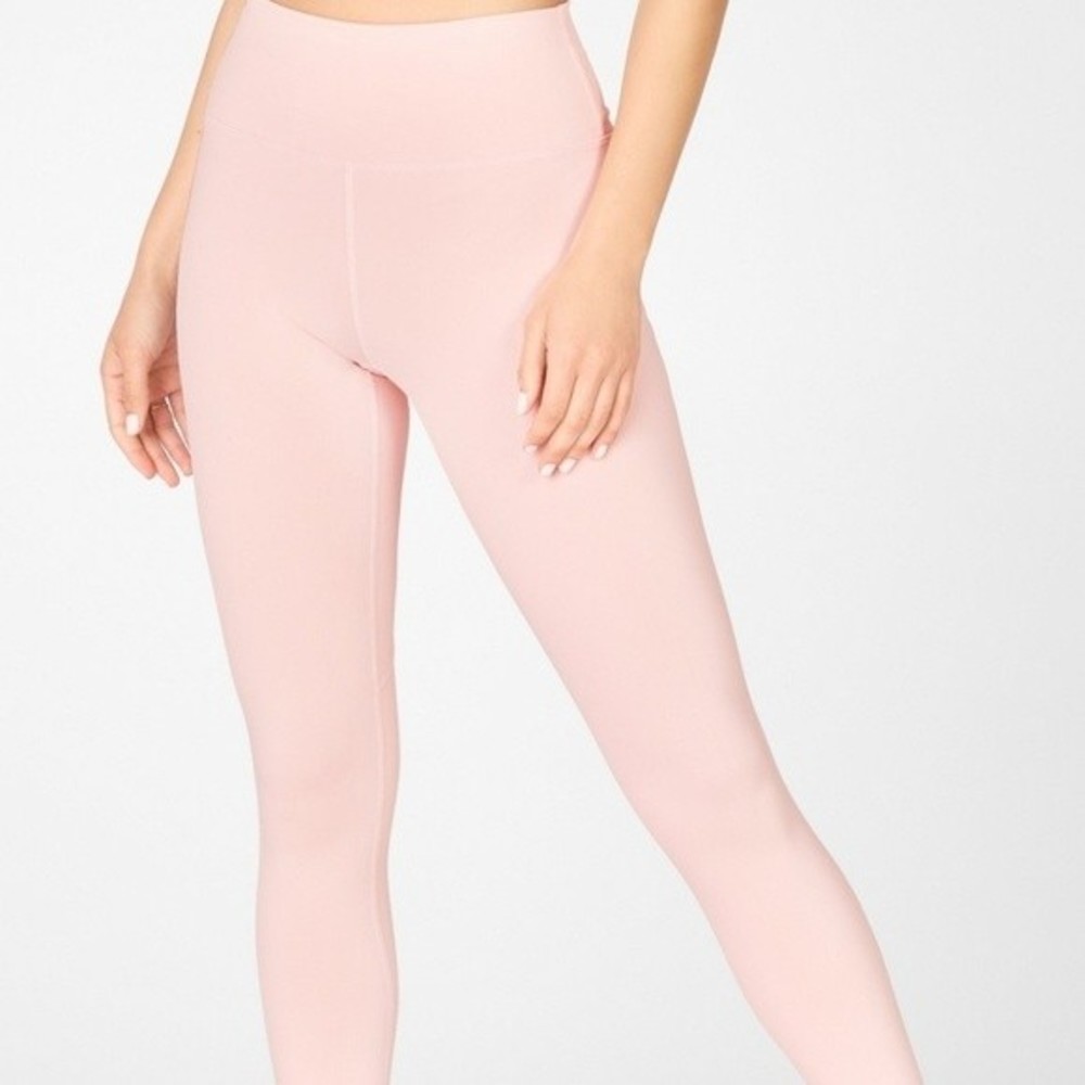 Fabletics Light Pink Cropped Yoga Leggings
